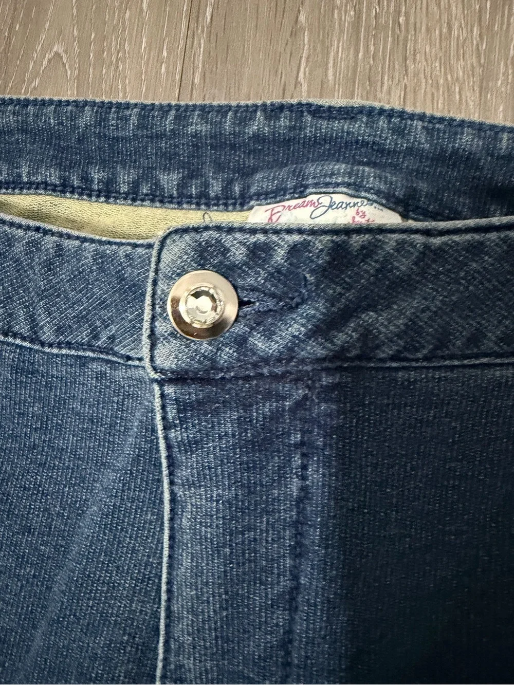 Quacker Factory Dark Blue Stretch Flare Wide Leg Jeans size 24W